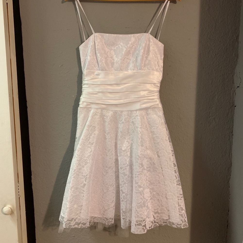 Strapless lace dress